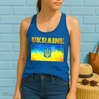 I Stand With Ukraine Gift Ukrainian Flag Ukraine Funny Gift Women's Tank Top thumb 2