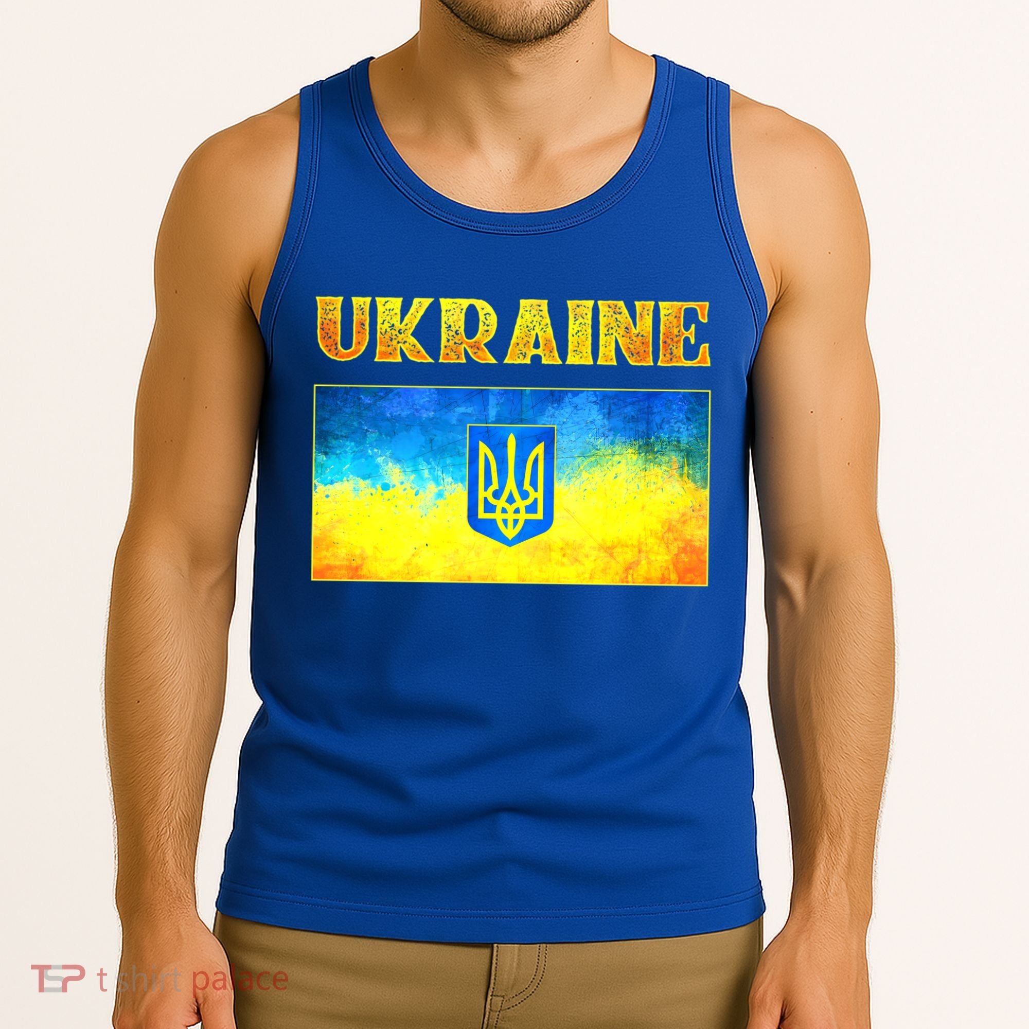 I Stand With Ukraine Gift Ukrainian Flag Ukraine Funny Gift Tank Top