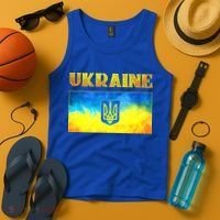 I Stand With Ukraine Gift Ukrainian Flag Ukraine Funny Gift Tank Top thumb 4