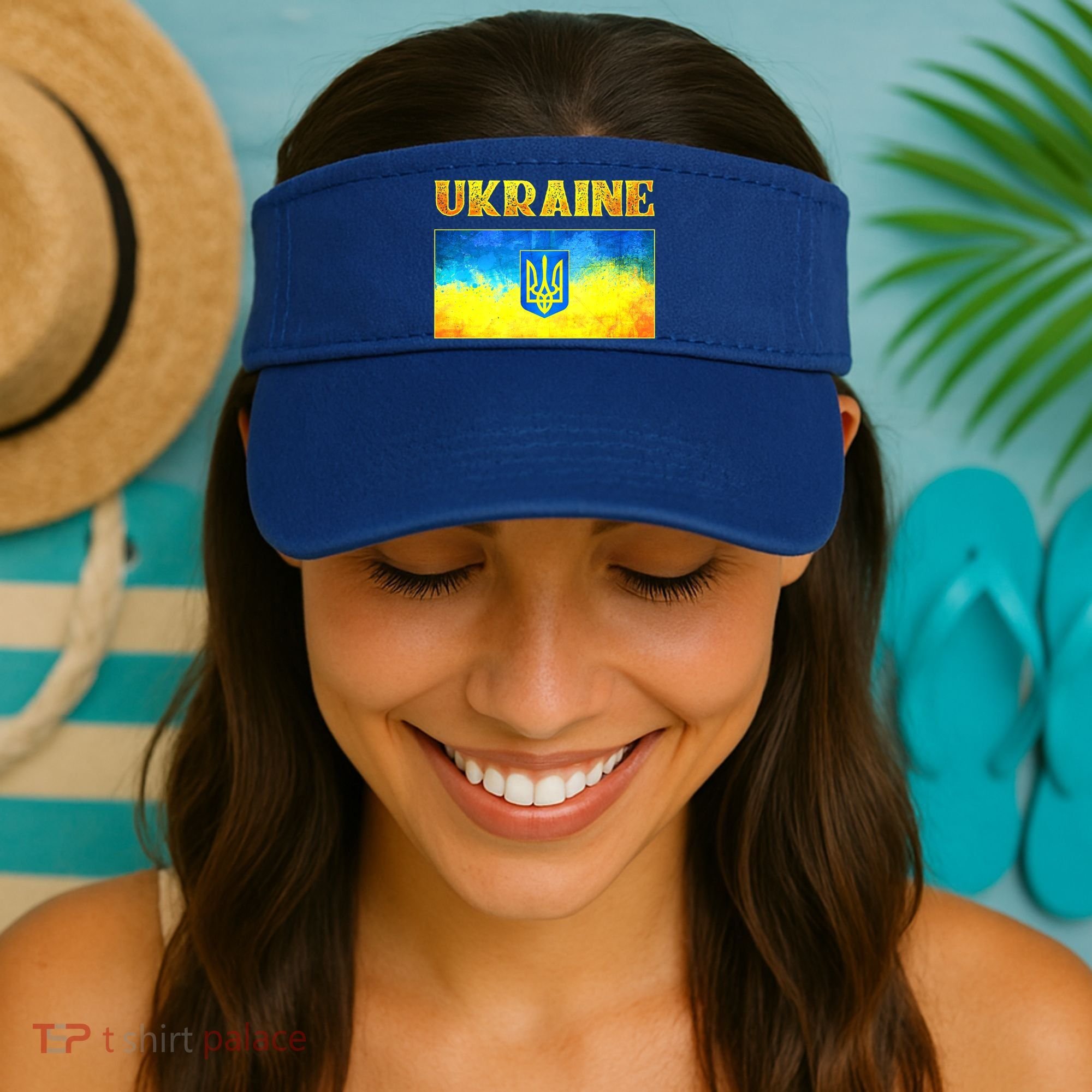 I Stand With Ukraine Gift Ukrainian Flag Ukraine Funny Gift Visor