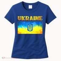 I Stand With Ukraine Gift Ukrainian Flag Ukraine Funny Gift Women's T-Shirt thumb 0