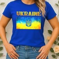 I Stand With Ukraine Gift Ukrainian Flag Ukraine Funny Gift Women's T-Shirt thumb 2