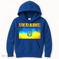 I Stand With Ukraine Gift Ukrainian Flag Ukraine Funny Gift Kids Hoodie thumb 0