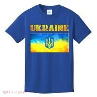 I Stand With Ukraine Gift Ukrainian Flag Ukraine Funny Gift Kids T-Shirt thumb 0