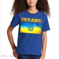I Stand With Ukraine Gift Ukrainian Flag Ukraine Funny Gift Kids T-Shirt thumb 2
