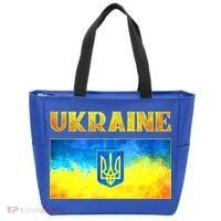 I Stand With Ukraine Gift Ukrainian Flag Ukraine Funny Gift Tote Bag thumb 0