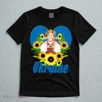 I Stand With Ukraine Traditional Ukrainian Sunflower Girl T-Shirt thumb 5