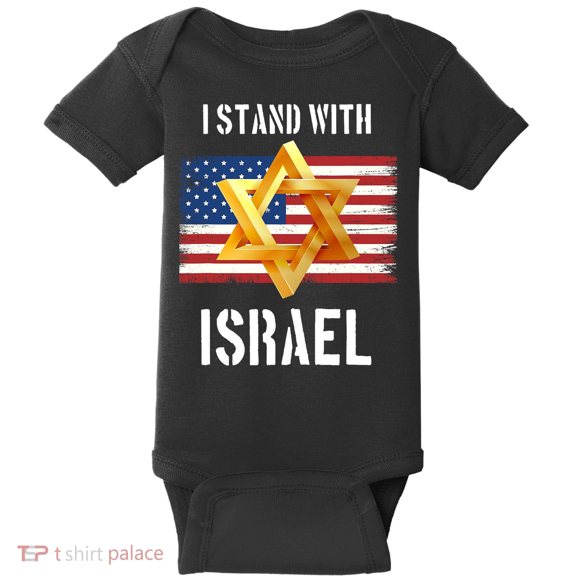 I Stand With Israel Israel Palestine Conflict Support Israel Baby Bodysuit