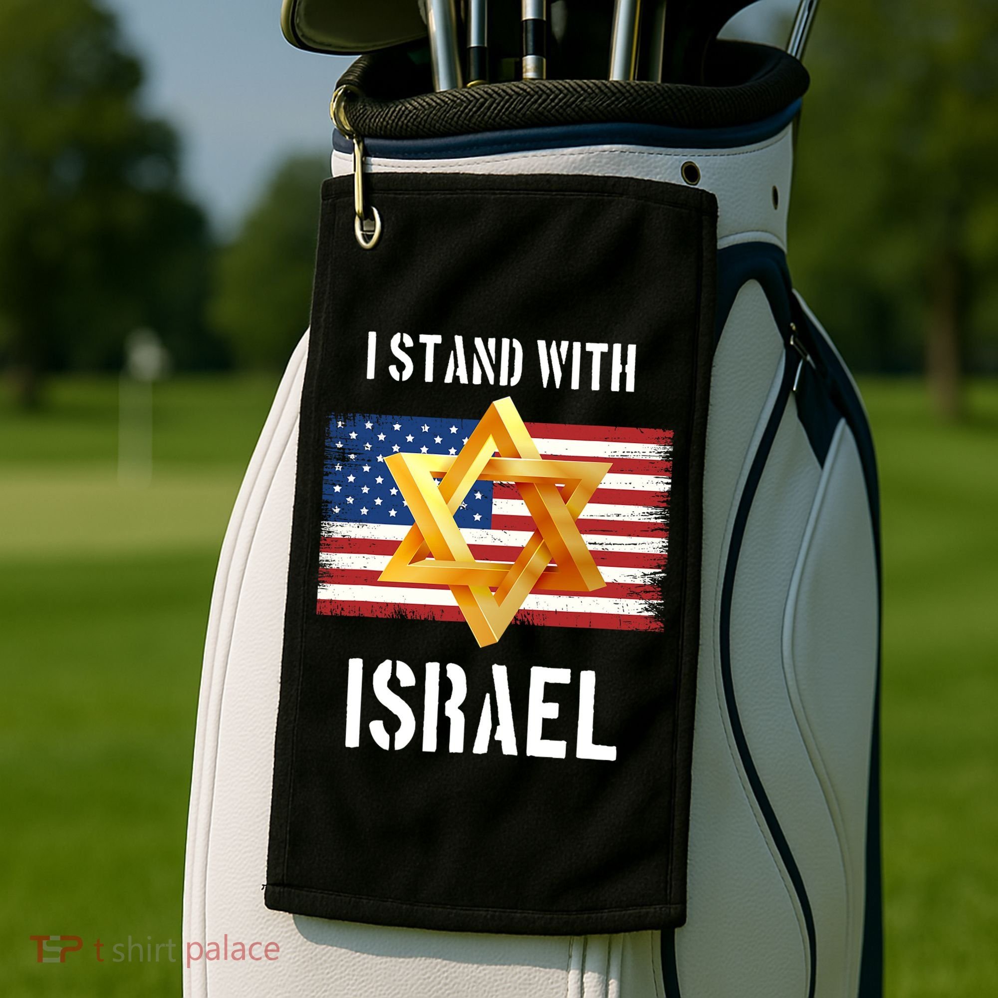 I Stand With Israel Israel Palestine Conflict Support Israel Golf Towel