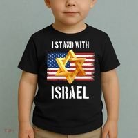 I Stand With Israel Israel Palestine Conflict Support Israel Toddler T-Shirt thumb 2