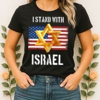 I Stand With Israel Israel Palestine Conflict Support Israel Women's T-Shirt thumb 2