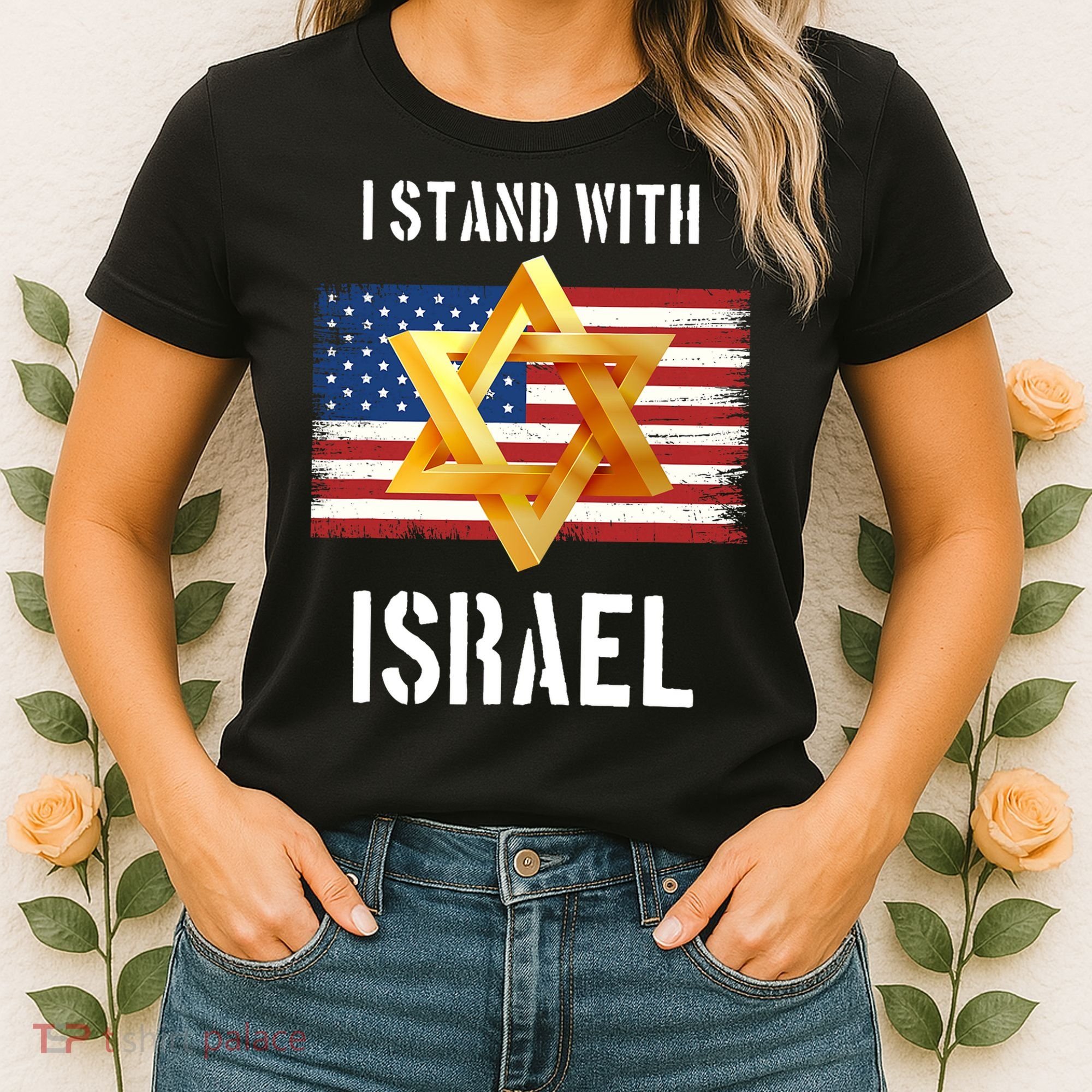 I Stand With Israel Israel Palestine Conflict Support Israel Women's T-Shirt
