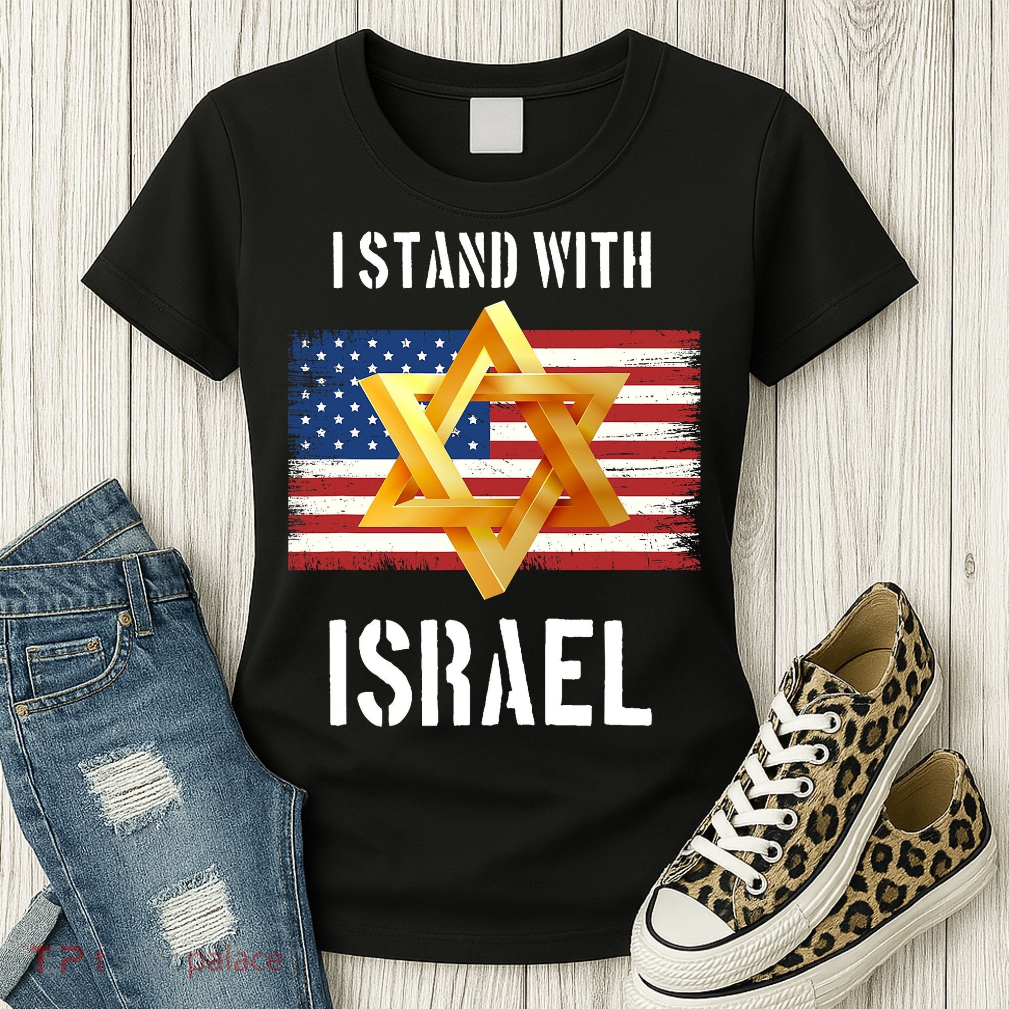I Stand With Israel Israel Palestine Conflict Support Israel Women's T-Shirt