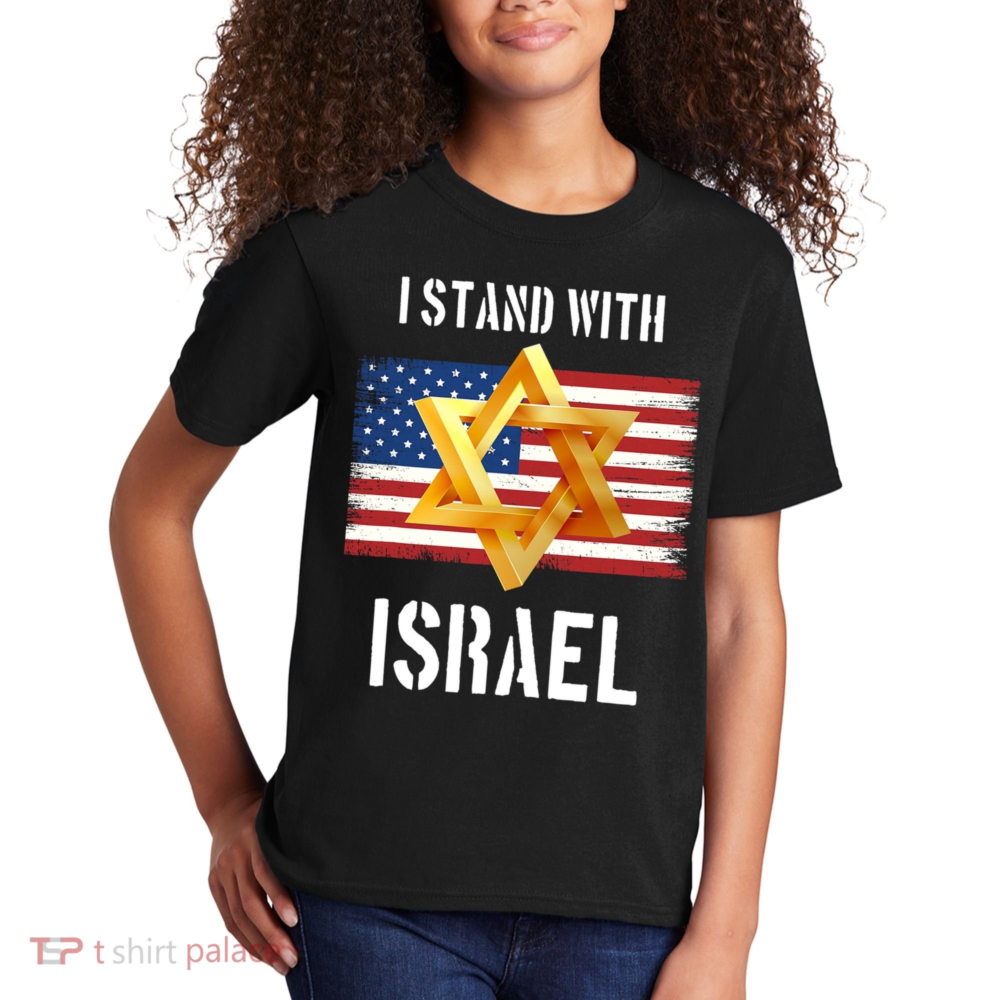 I Stand With Israel Israel Palestine Conflict Support Israel Kids T-Shirt