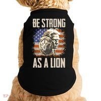 I Stand With Trump Be Strong As A Lion Doggie Tank thumb 0