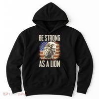 I Stand With Trump Be Strong As A Lion Hoodie thumb 0