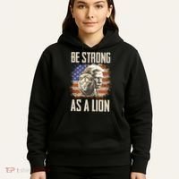 I Stand With Trump Be Strong As A Lion Hoodie thumb 5
