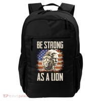 I Stand With Trump Be Strong As A Lion Backpack thumb 0
