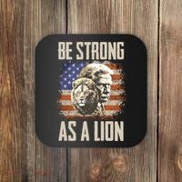 I Stand With Trump Be Strong As A Lion Coaster thumb 0