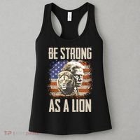 I Stand With Trump Be Strong As A Lion Women's Tank Top thumb 3