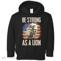 I Stand With Trump Be Strong As A Lion Toddler Hoodie thumb 0