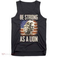 I Stand With Trump Be Strong As A Lion Tank Top thumb 0