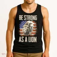 I Stand With Trump Be Strong As A Lion Tank Top thumb 3