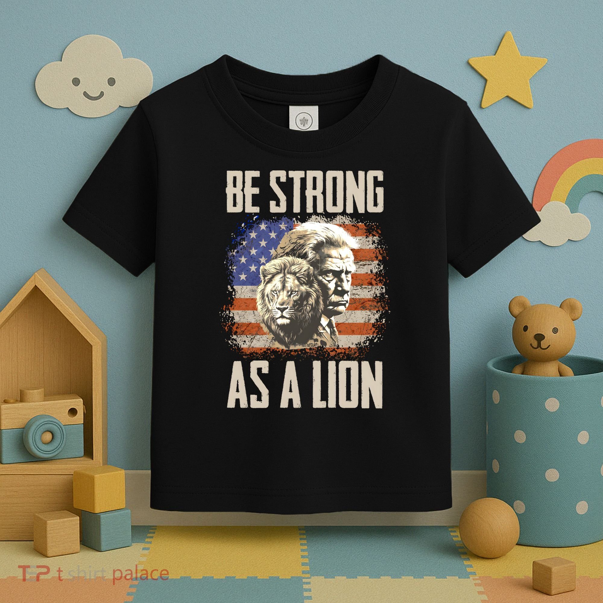 I Stand With Trump Be Strong As A Lion Toddler T-Shirt