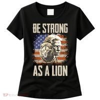 I Stand With Trump Be Strong As A Lion Women's T-Shirt thumb 0