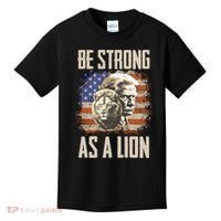 I Stand With Trump Be Strong As A Lion Kids T-Shirt thumb 0