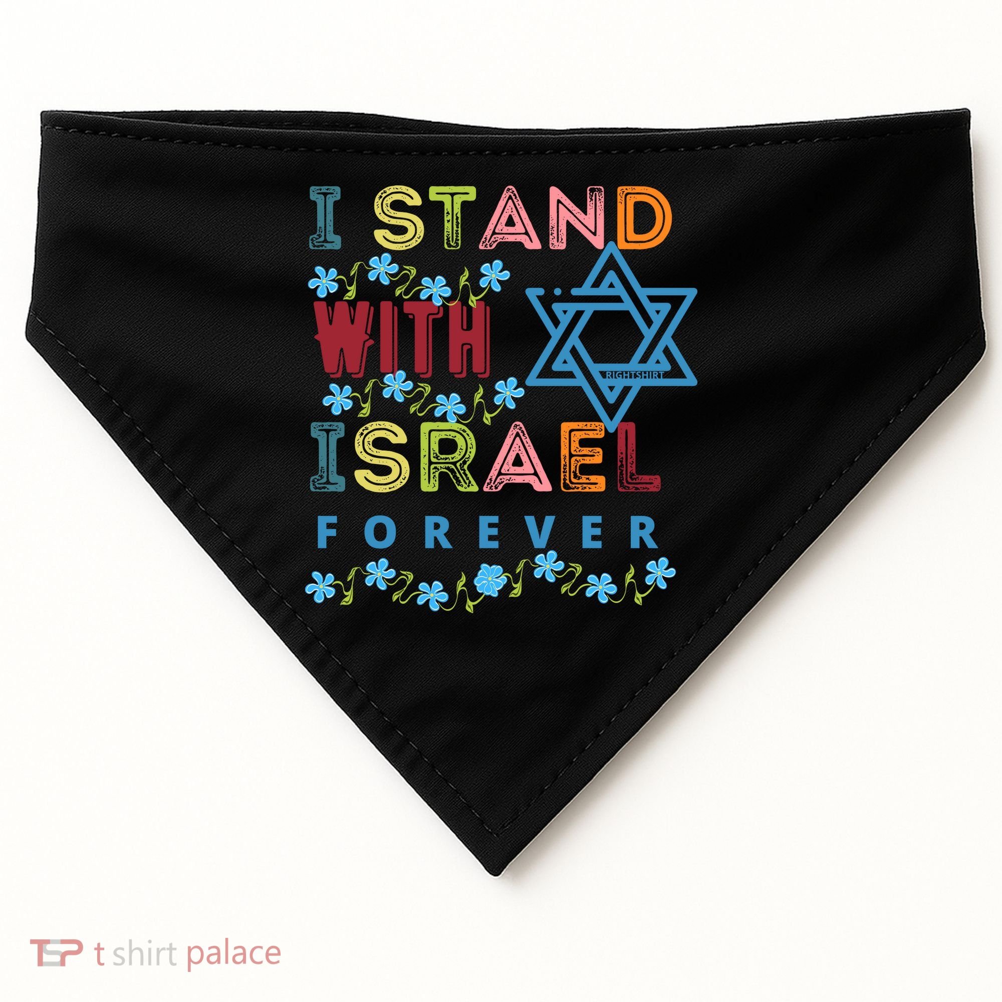 I Stand With Israel Forever/ Christians Supporting Jewish USA-Made Doggie Bandana