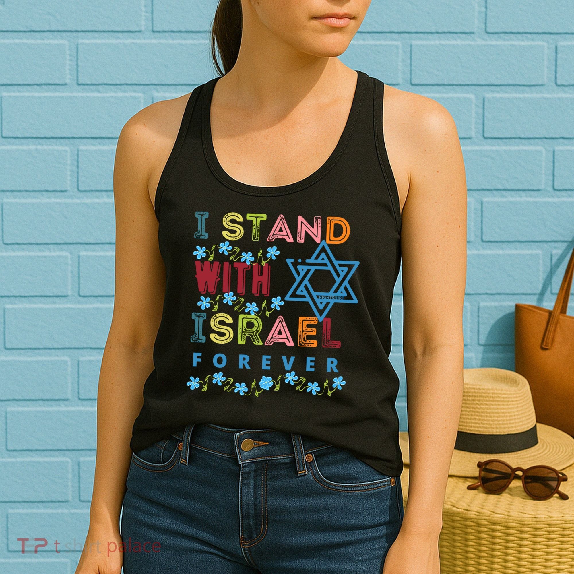 I Stand With Israel Forever/ Christians Supporting Jewish Women's Tank Top