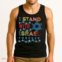 I Stand With Israel Forever/ Christians Supporting Jewish Tank Top thumb 3