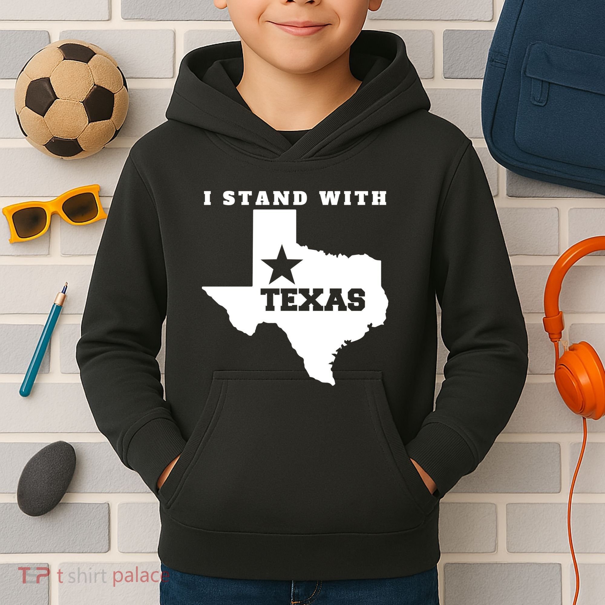 I Stand With Texas Kids Hoodie