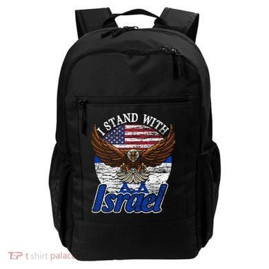 I Stand With Israel Eagle Flag Design Backpack