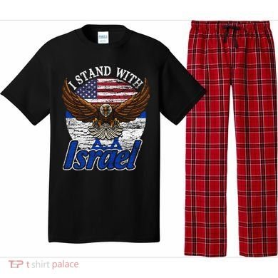 I Stand With Israel Eagle Flag Design Pajama Set