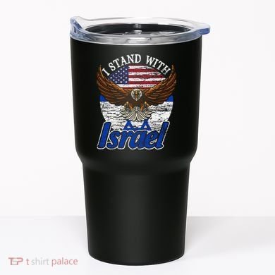 I Stand With Israel Eagle Flag Design Tumbler