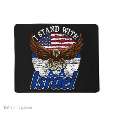 I Stand With Israel Eagle Flag Design Mousepad