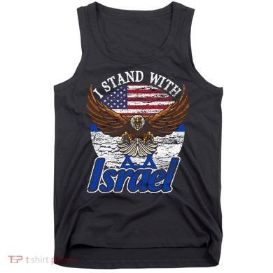 I Stand With Israel Eagle Flag Design Tank Top