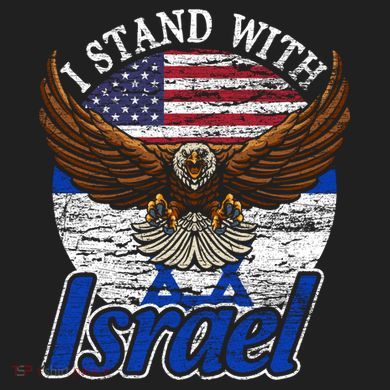 I Stand With Israel Eagle Flag Design Kids Plaid Pajama Set