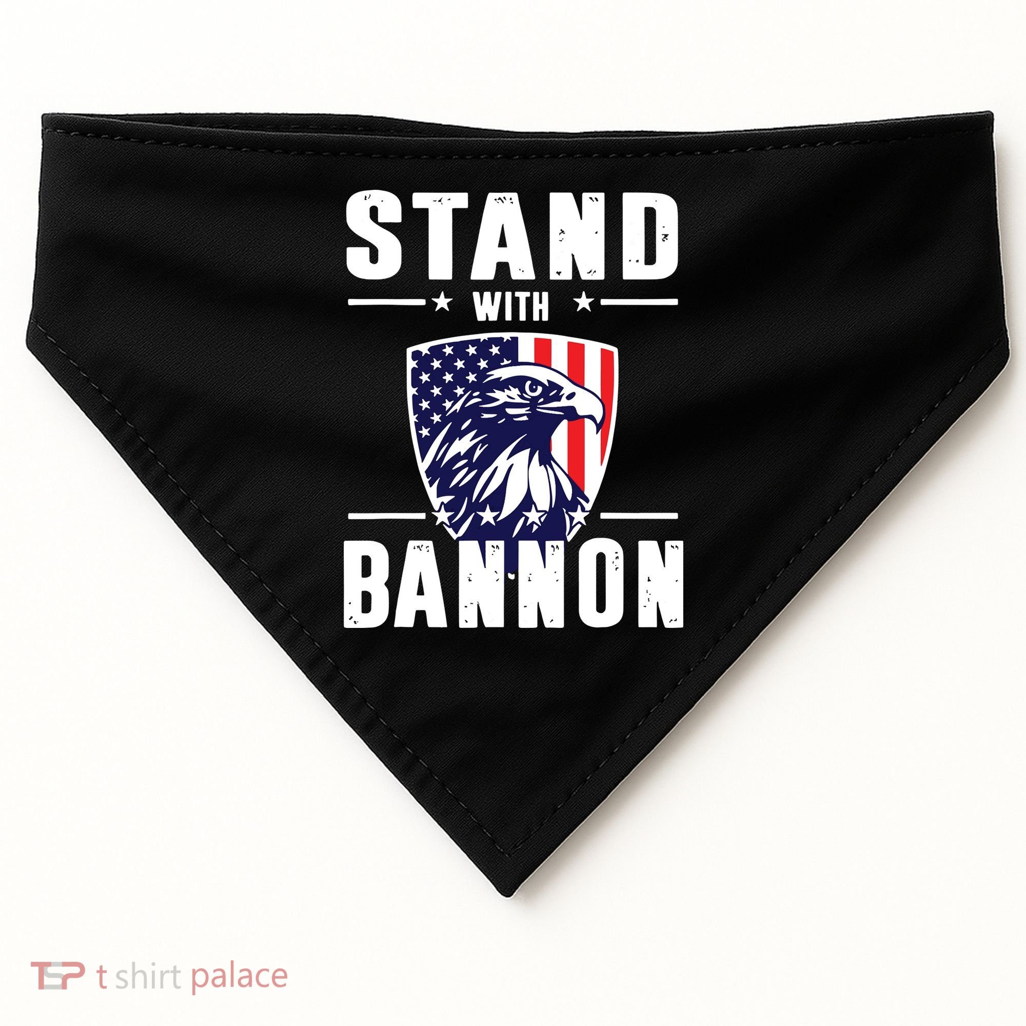 I Stand With Bannon Patriotic USA-Made Doggie Bandana