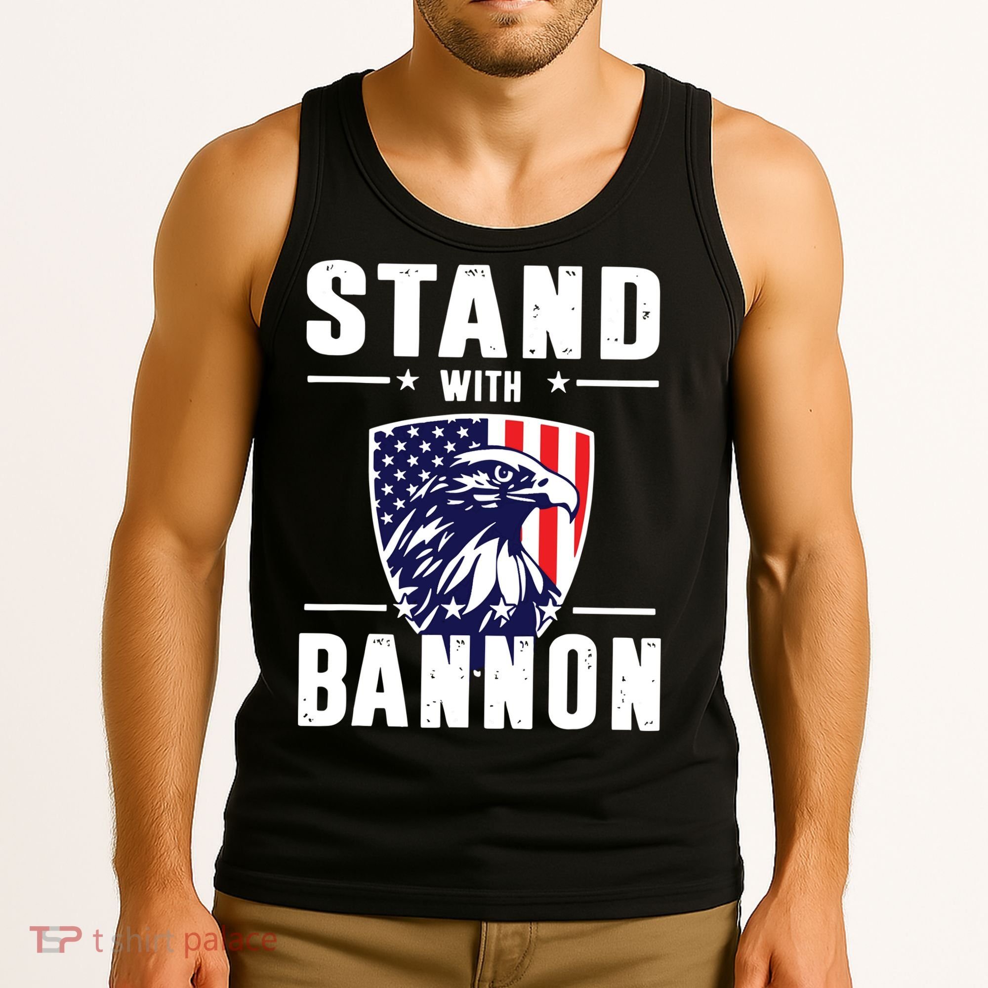 I Stand With Bannon Patriotic Tank Top