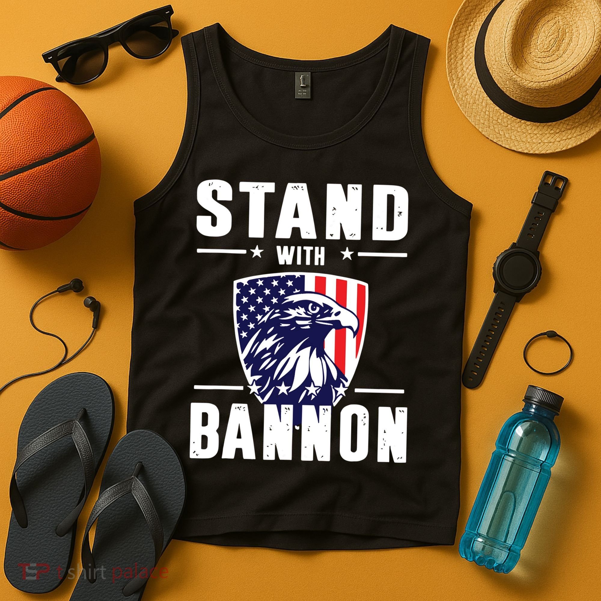 I Stand With Bannon Patriotic Tank Top
