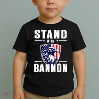 I Stand With Bannon Patriotic Toddler T-Shirt thumb 2