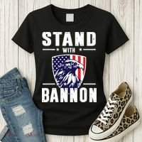I Stand With Bannon Patriotic Women's T-Shirt thumb 3