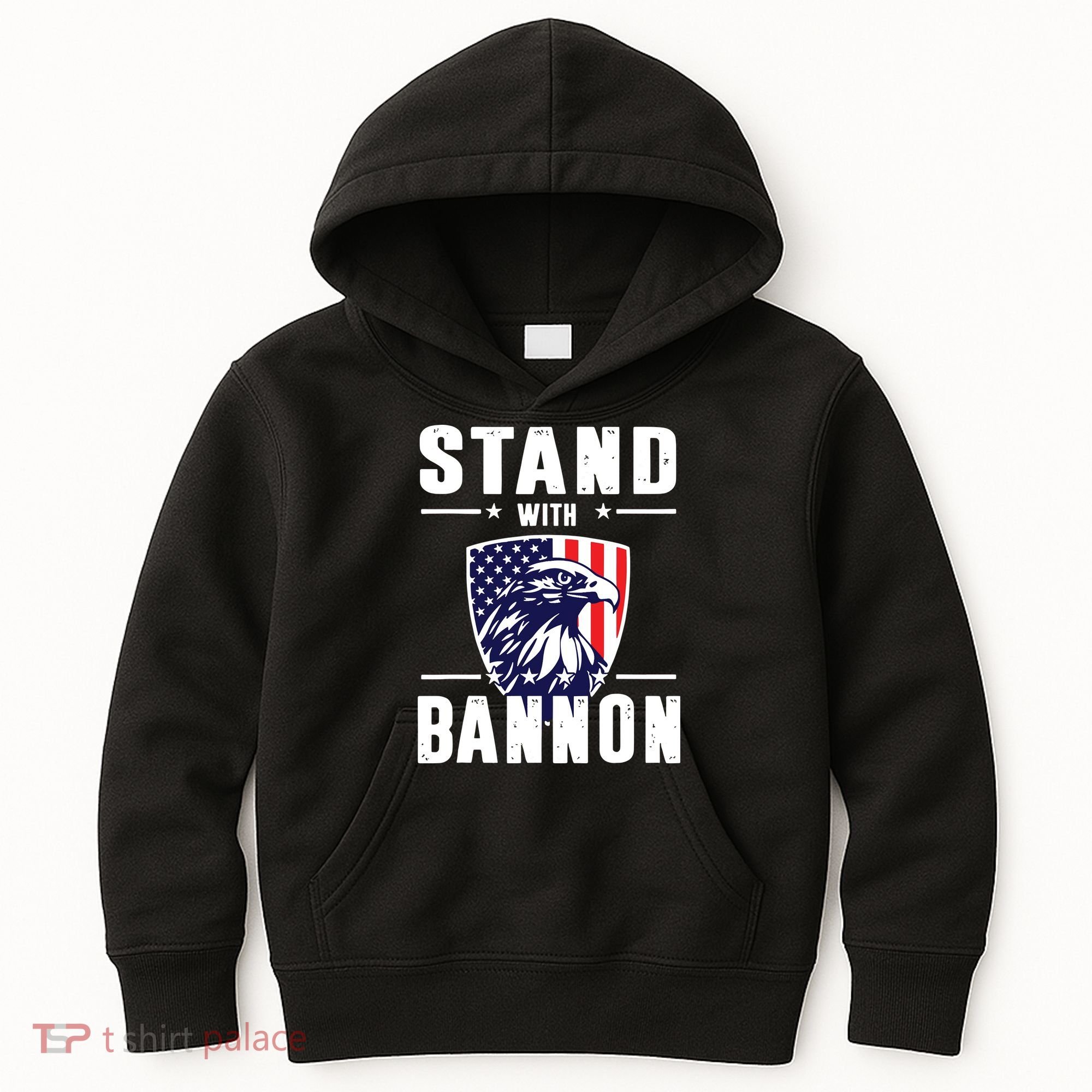 I Stand With Bannon Patriotic Kids Hoodie