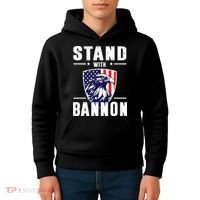 I Stand With Bannon Patriotic Kids Hoodie thumb 4