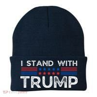 I Stand With President Trump Beanie thumb 0