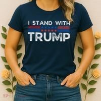 I Stand With President Trump Women's T-Shirt thumb 2