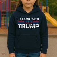 I Stand With President Trump Kids Hoodie thumb 3